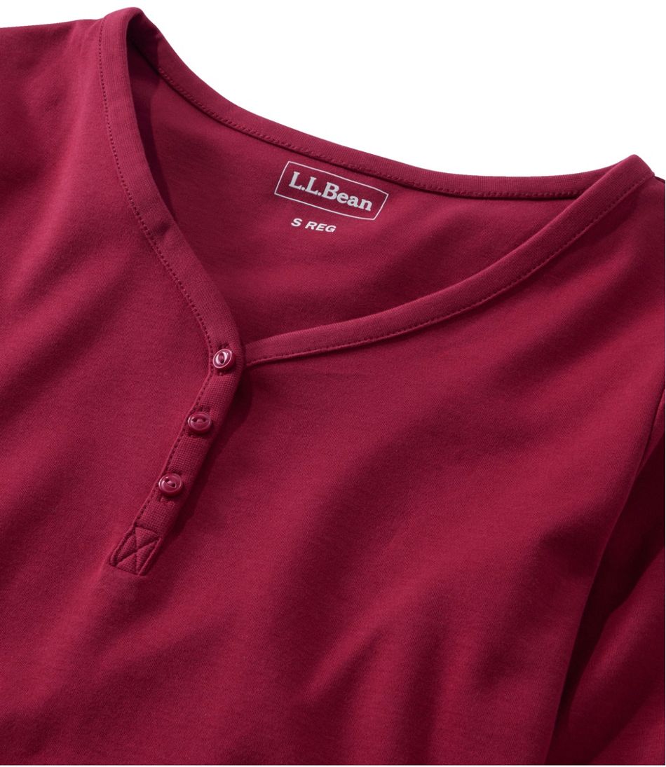 Women's L.L.Bean V-Neck Henley, Long-Sleeve L.L.Bean Premium