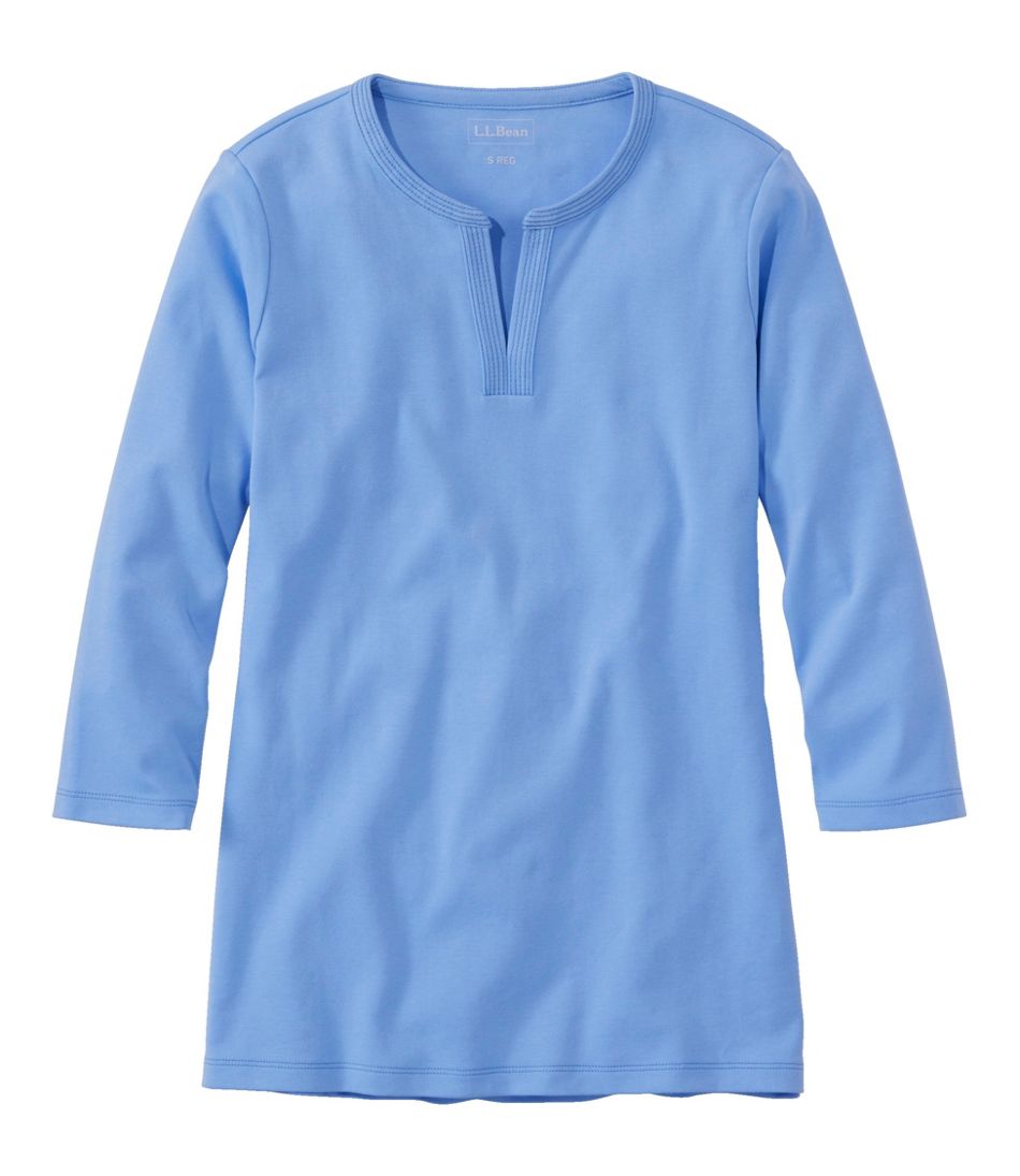 Women's L.L.Bean Tee, Three-Quarter-Sleeve Splitneck Tunic L.L.Bean Popular