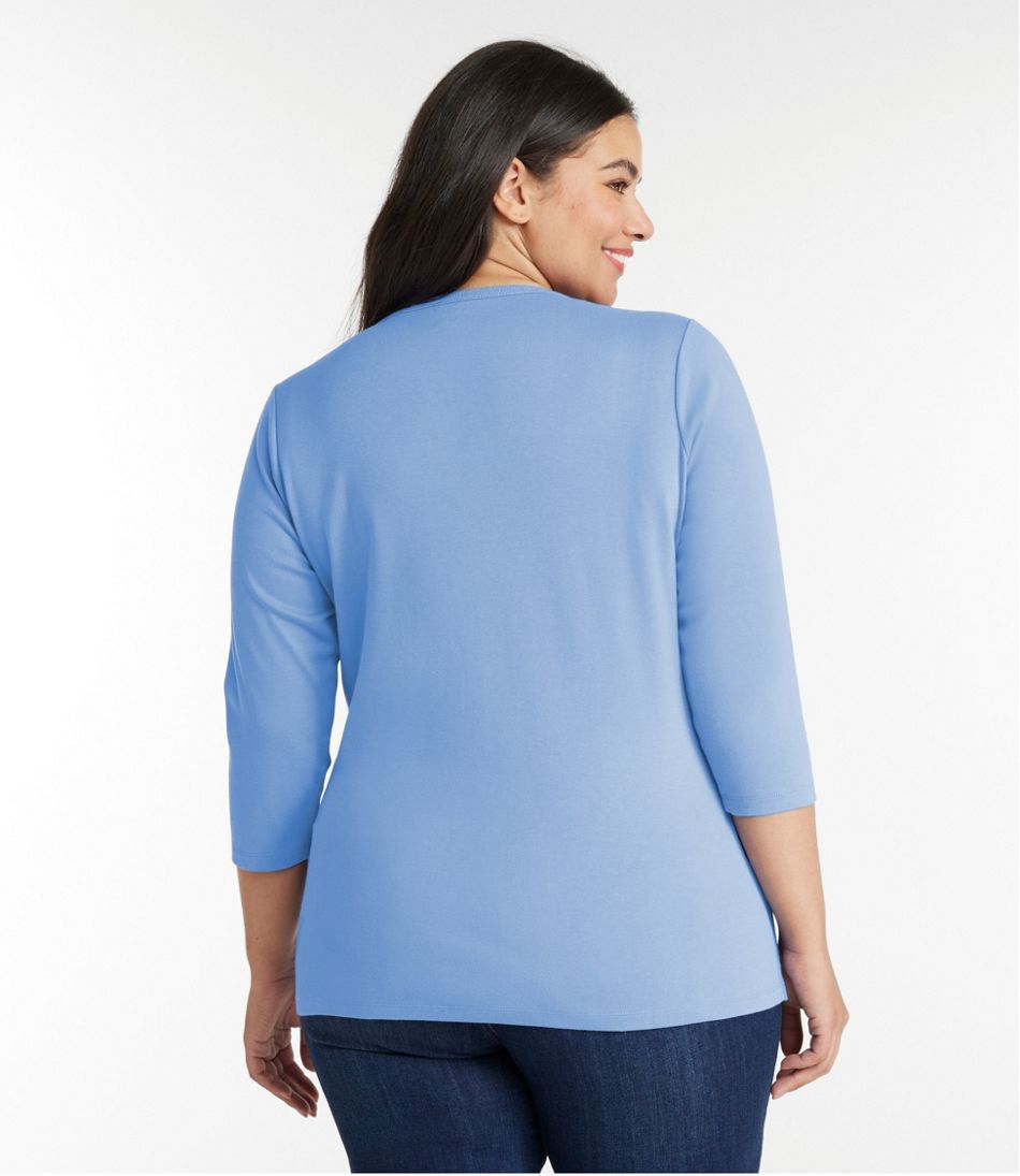 Women's L.L.Bean Tee, Three-Quarter-Sleeve Splitneck Tunic L.L.Bean Popular
