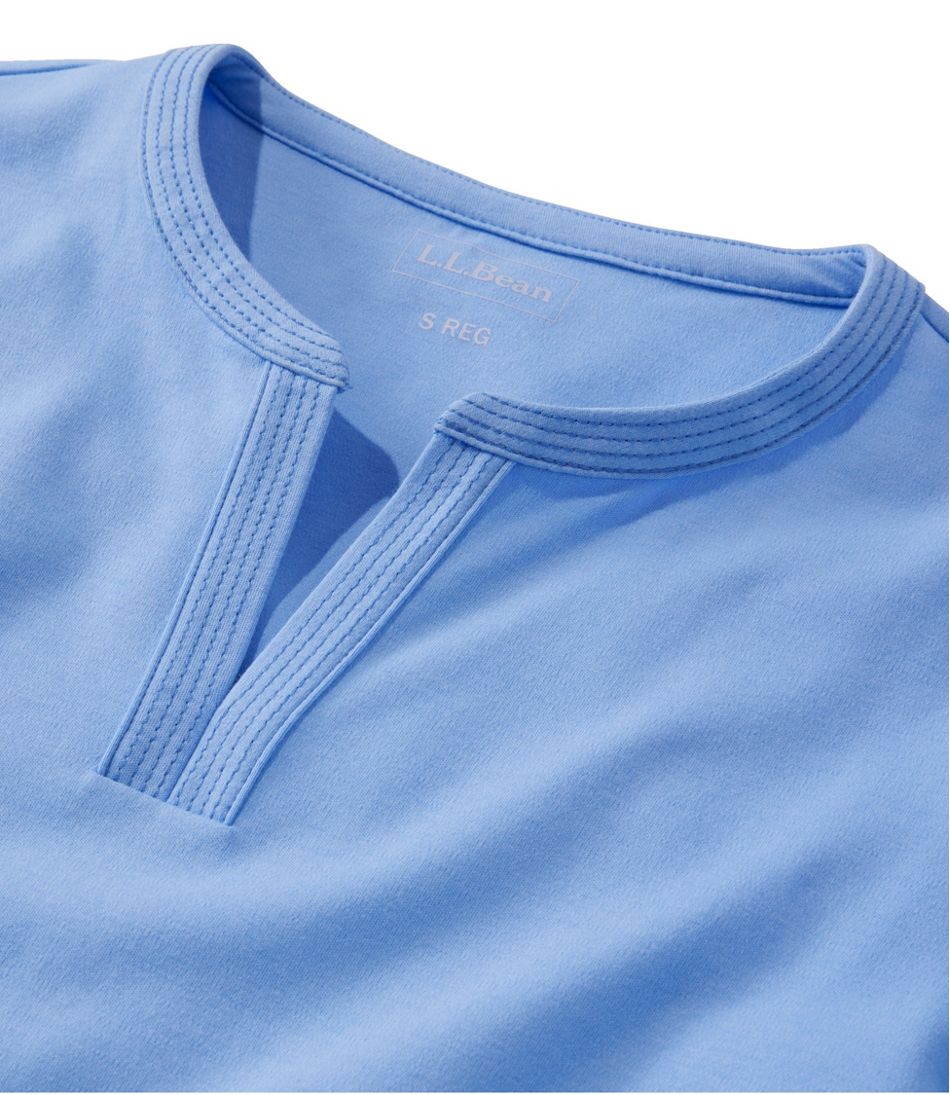 Women's L.L.Bean Tee, Three-Quarter-Sleeve Splitneck Tunic L.L.Bean Popular
