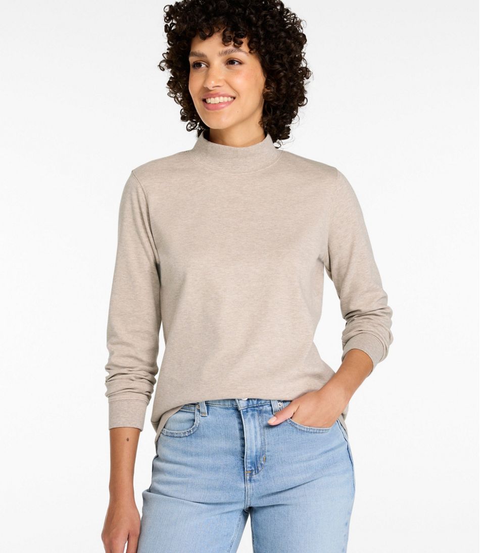 Women's L.L.Bean Interlock Mock-Turtleneck, Long-Sleeve L.L.Bean Trending