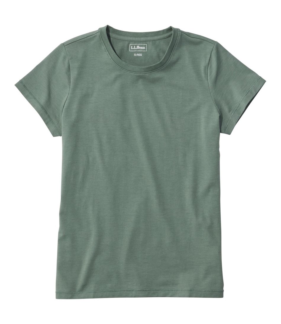 Women's Soft Stretch Supima-Blend Tee, Crewneck Short-Sleeve L.L.Bean Recommended