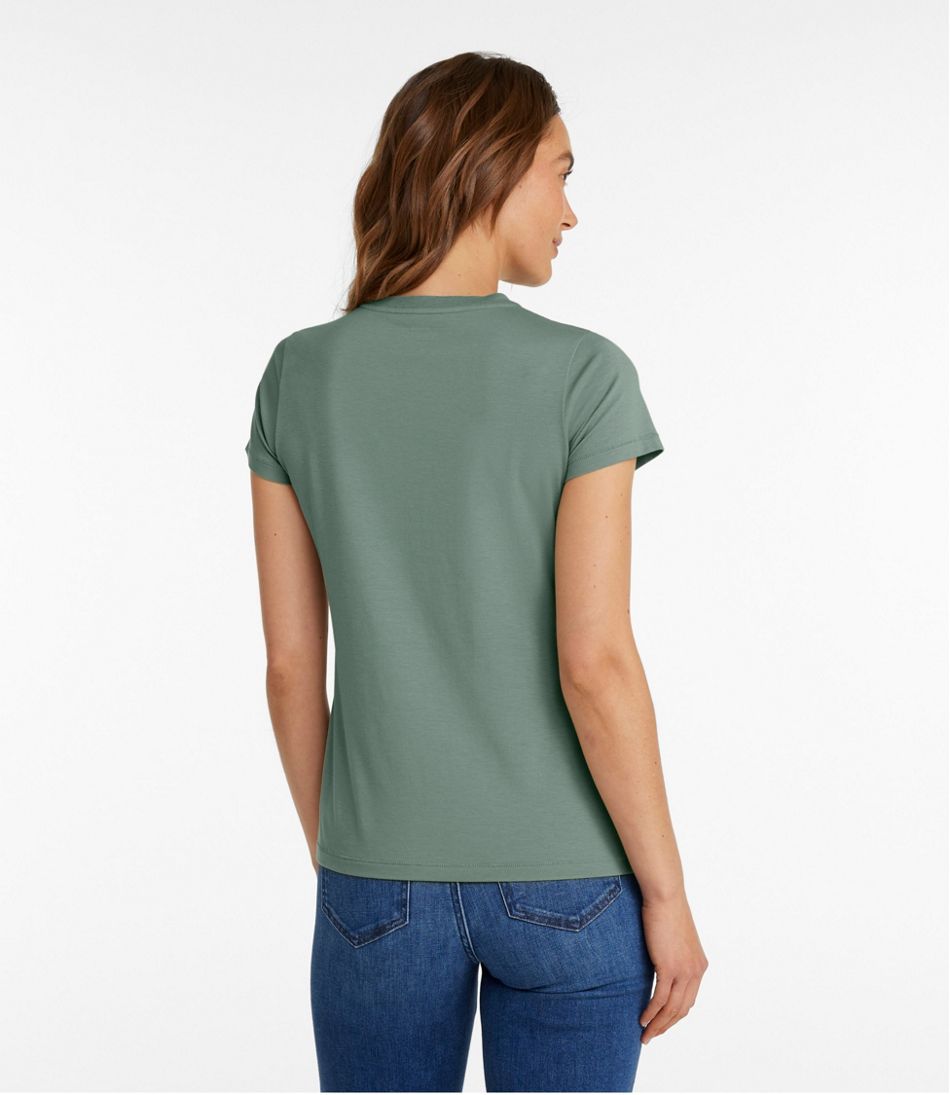 Women's Soft Stretch Supima-Blend Tee, Crewneck Short-Sleeve L.L.Bean Recommended