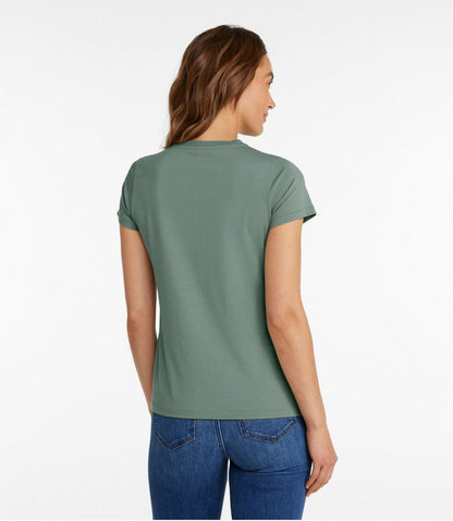 Women's Soft Stretch Supima-Blend Tee, Crewneck Short-Sleeve L.L.Bean Recommended