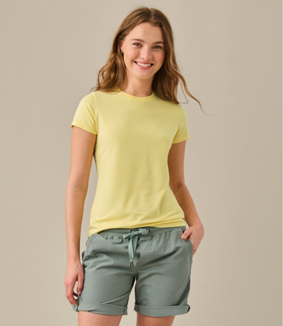 Women's Soft Stretch Supima-Blend Tee, Crewneck Short-Sleeve L.L.Bean Recommended