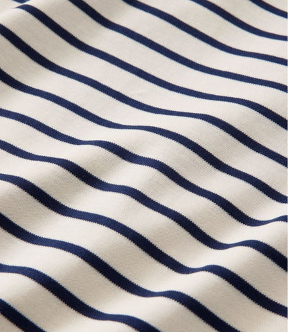 Women's Pima Cotton Tee, Three-Quarter-Sleeve Polo Stripe L.L.Bean Value