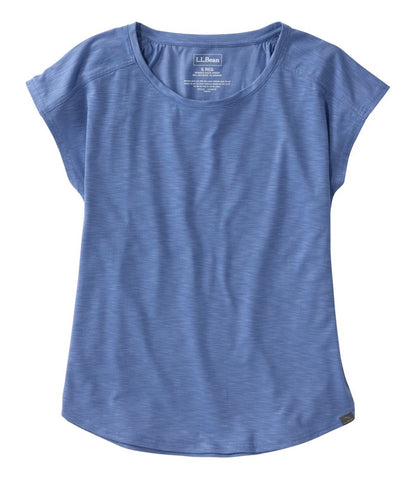 Women's Streamside Tee, Short-Sleeve Ruched Crew L.L.Bean New