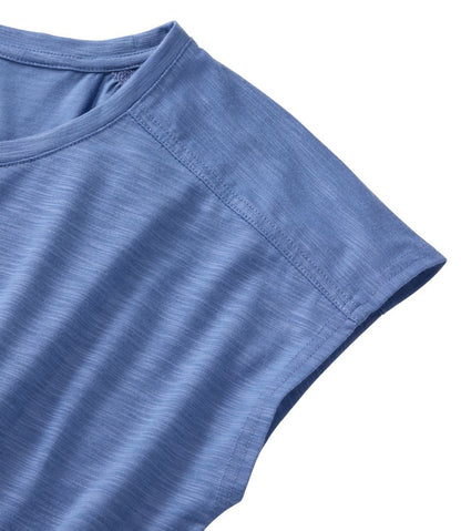 Women's Streamside Tee, Short-Sleeve Ruched Crew L.L.Bean New
