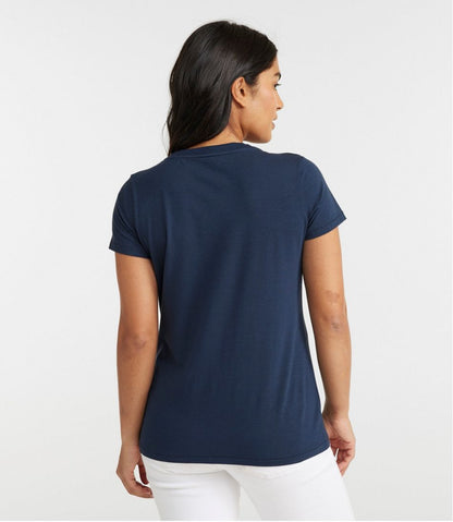 Women's Soft Stretch Supima-Blend Tee, Scoopneck Short-Sleeve L.L.Bean Popular