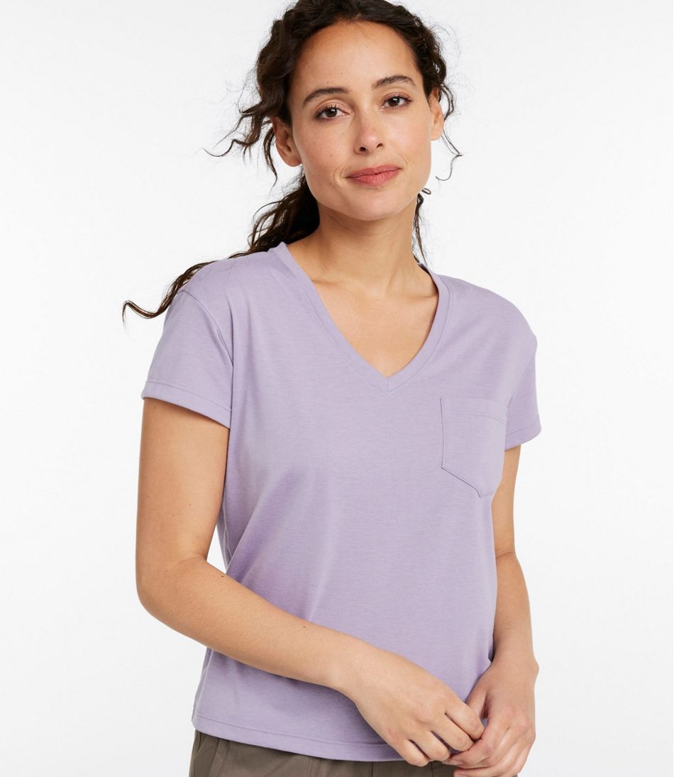 Women's Vista Camp Tee, Short-Sleeve V-Neck L.L.Bean Trending