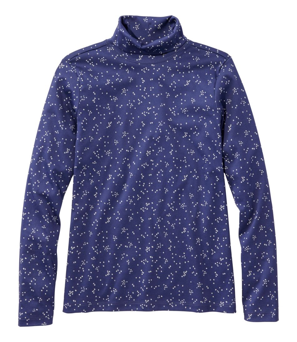 Women's Pima Cotton Turtleneck, Long-Sleeve Print L.L.Bean Best Seller
