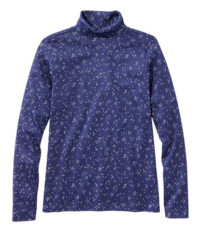 Women's Pima Cotton Turtleneck, Long-Sleeve Print L.L.Bean Best Seller