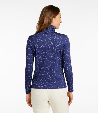 Women's Pima Cotton Turtleneck, Long-Sleeve Print L.L.Bean Best Seller