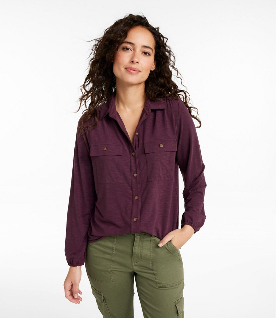 Camden Hills Tee, Button-Front Shirt L.L.Bean Everyday