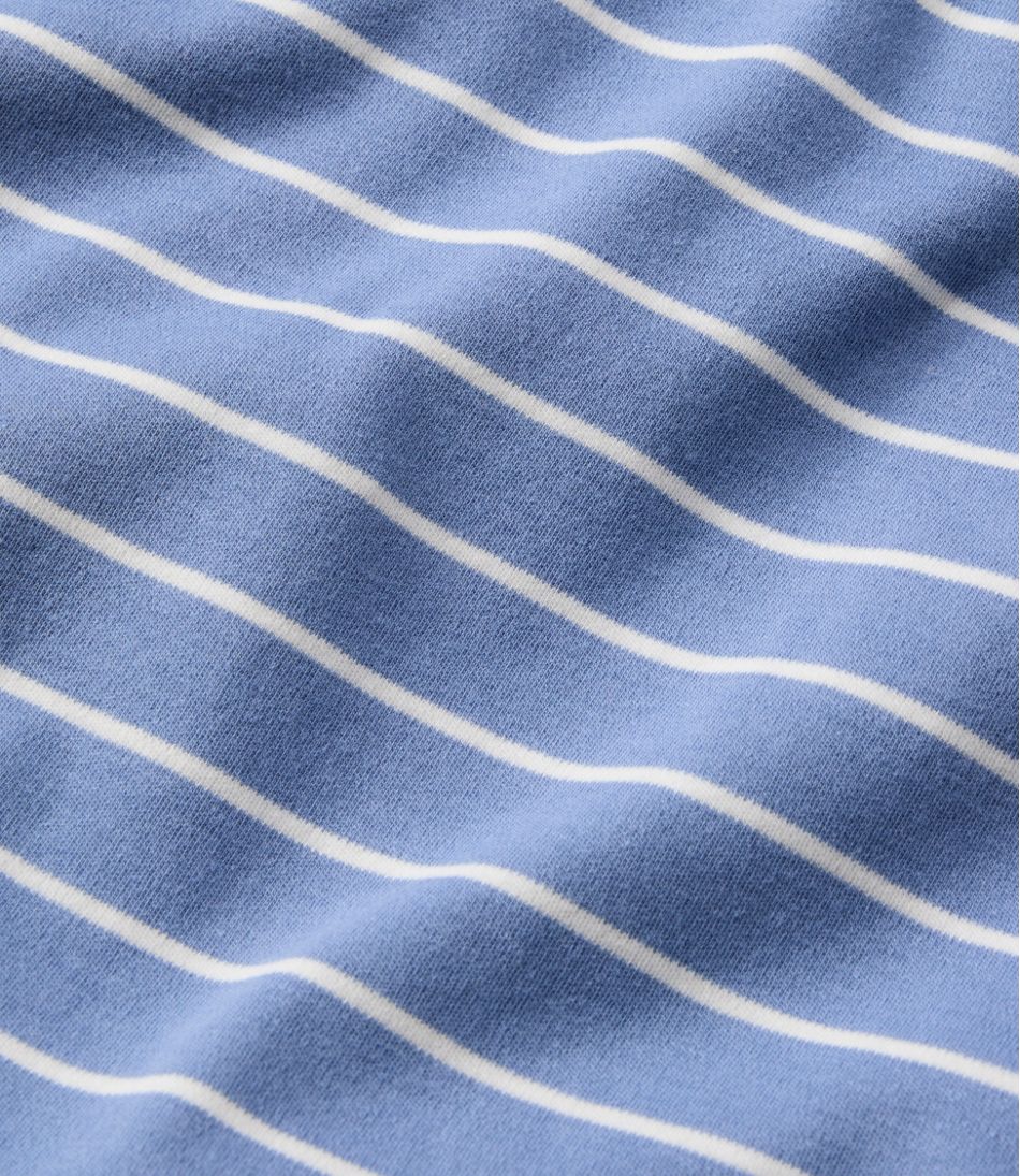 Women's L.L.Bean V-Neck Henley, Long-Sleeve Stripe L.L.Bean Value