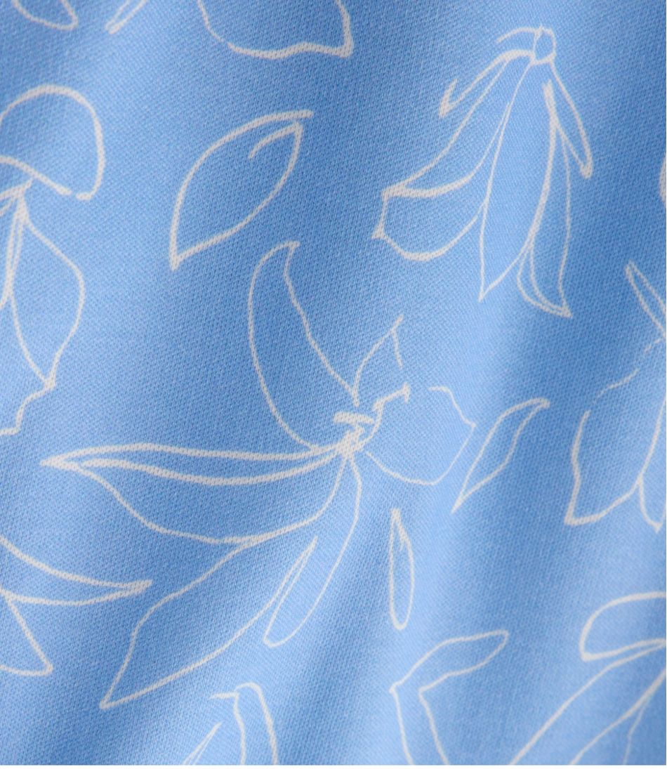 Women's Pima Cotton Tunic, Three-Quarter-Sleeve Splitneck Print L.L.Bean Premium