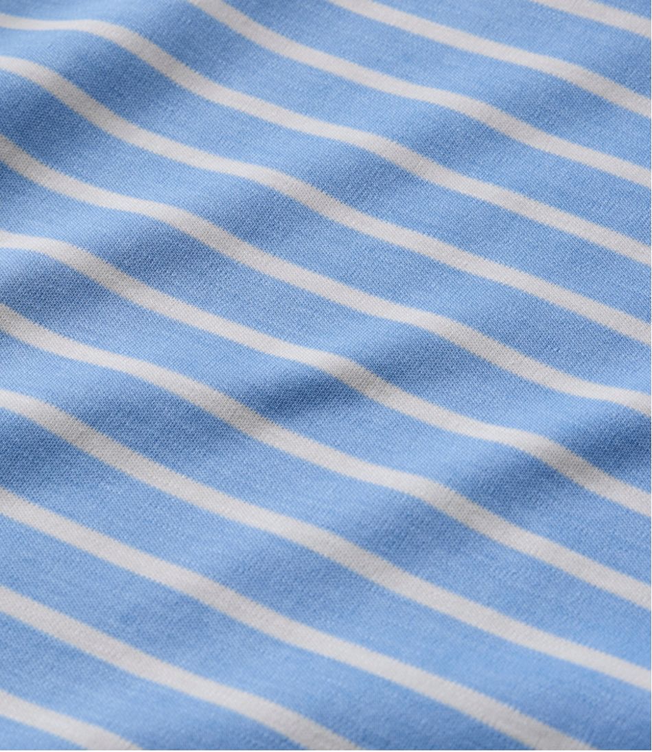 Women's Pima Cotton Tee, Elbow-Sleeve Boatneck Stripe L.L.Bean Trending