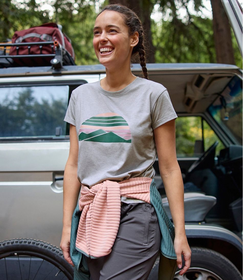 Women's Vista Camp Tee, Short-Sleeve Graphic Crew L.L.Bean Classic
