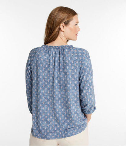 Women's Camden Hills Tee, Three-Quarter-Sleeve Print L.L.Bean Everyday