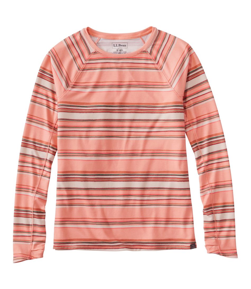 Women's Everyday SunSmart® Tee, Crewneck Long-Sleeve Stripe L.L.Bean Value