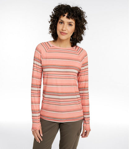 Women's Everyday SunSmart® Tee, Crewneck Long-Sleeve Stripe L.L.Bean Value