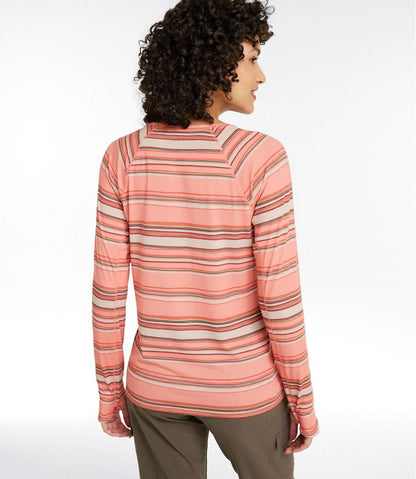 Women's Everyday SunSmart® Tee, Crewneck Long-Sleeve Stripe L.L.Bean Value