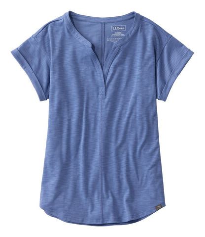 Women's Streamside Tee, Short-Sleeve Splitneck L.L.Bean Premium