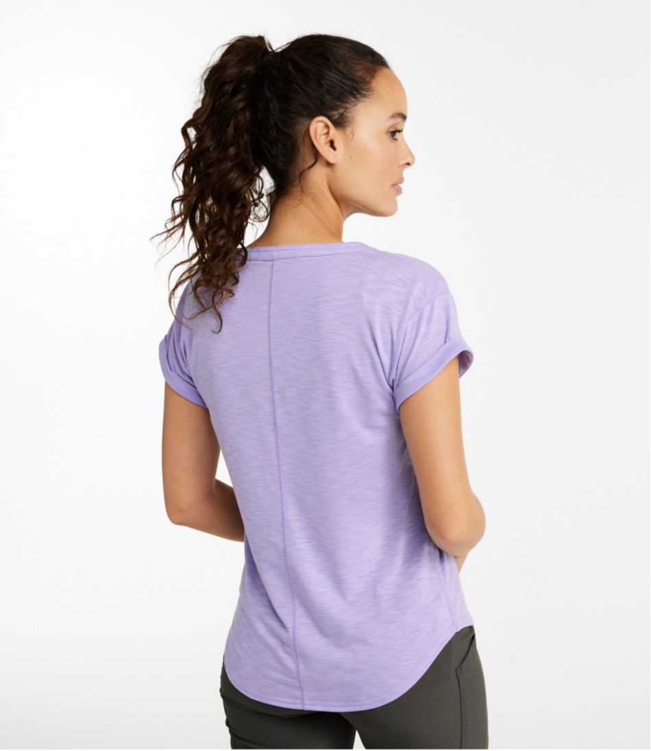 Women's Streamside Tee, Short-Sleeve Splitneck L.L.Bean Premium