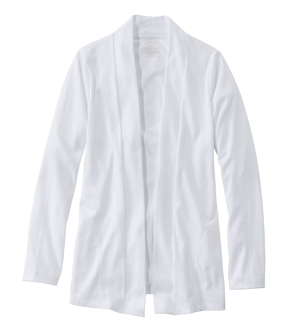 Women's Pima Cotton Open Cardigan, With Pockets L.L.Bean Featured