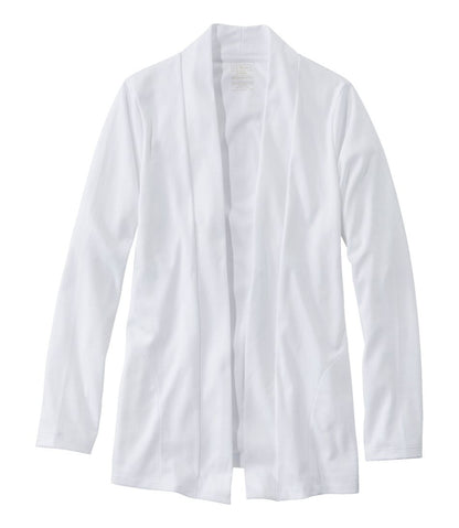 Women's Pima Cotton Open Cardigan, With Pockets L.L.Bean Featured