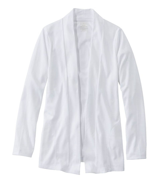 Women's Pima Cotton Open Cardigan, With Pockets L.L.Bean Featured