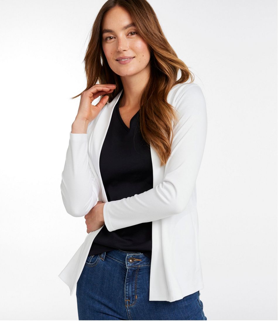 Women's Pima Cotton Open Cardigan, With Pockets L.L.Bean Featured
