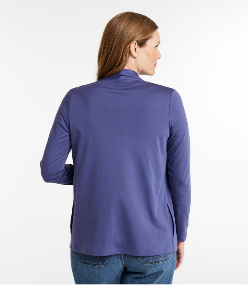 Women's Pima Cotton Open Cardigan, With Pockets L.L.Bean Featured