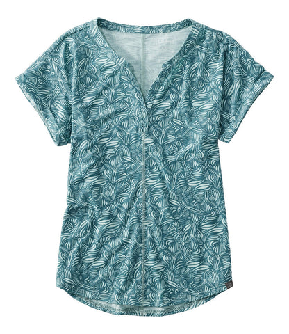 Storm Teal Botanical,X-Small