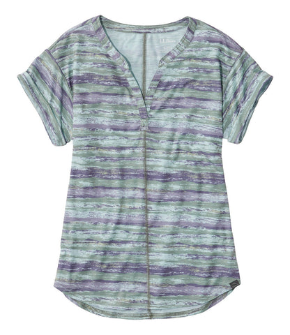 Faded Sage Painterly Stripe,X-Small