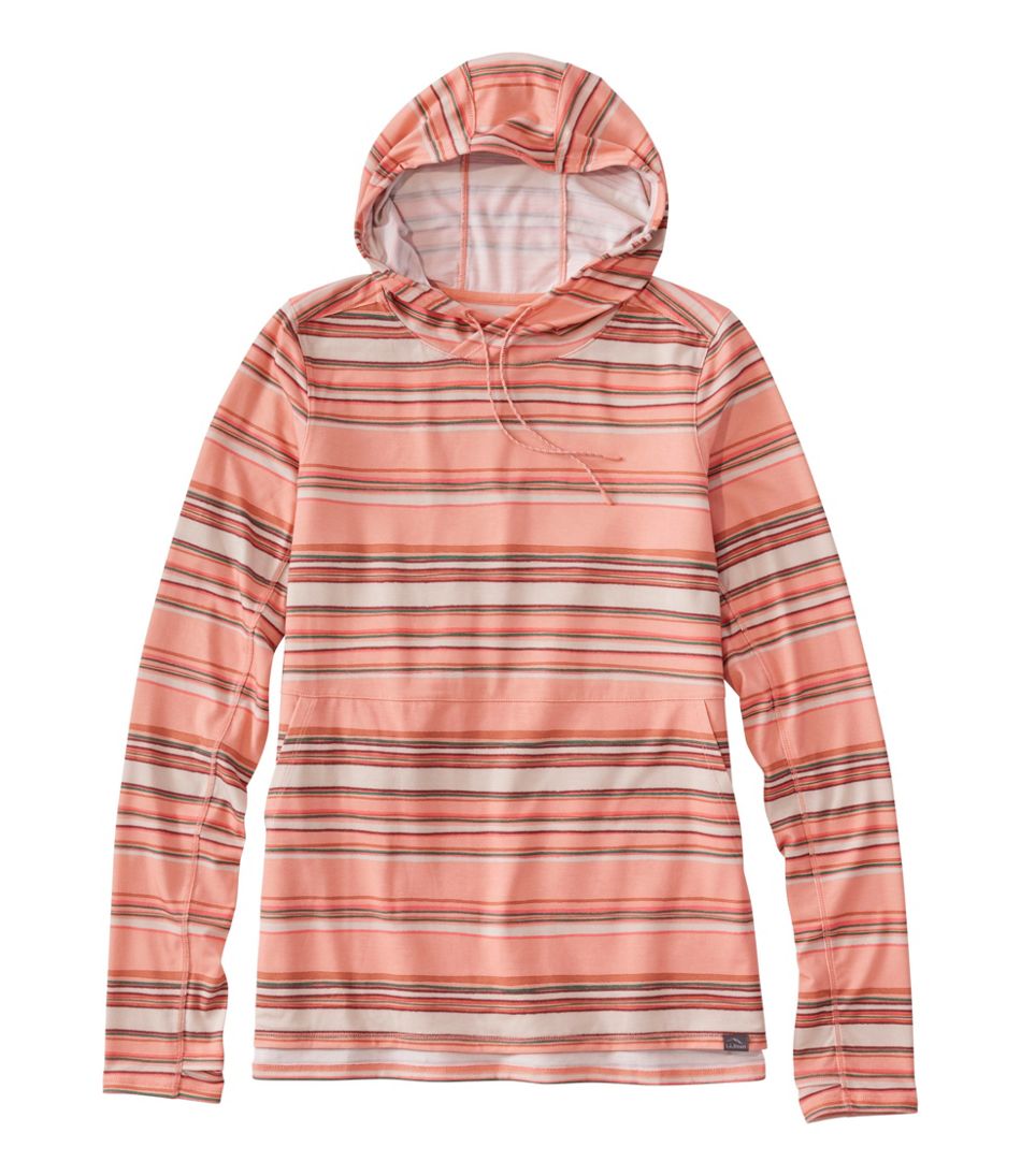 Women's Everyday SunSmart® Hooded Pullover, Long-Sleeve Stripe L.L.Bean Recommended