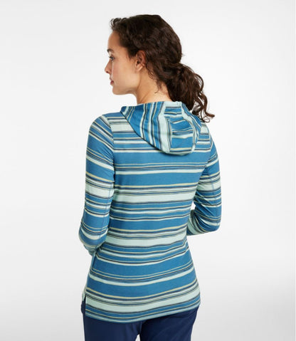 Women's Everyday SunSmart® Hooded Pullover, Long-Sleeve Stripe L.L.Bean Recommended