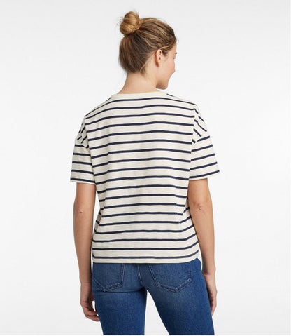 Women's Signature Slub Tee, Short-Sleeve Henley Novelty L.L.Bean Essential
