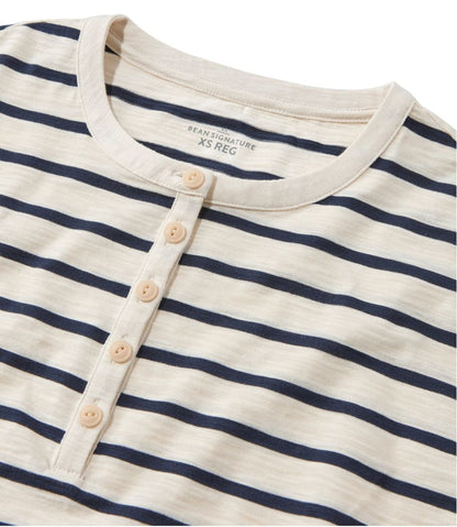 Women's Signature Slub Tee, Short-Sleeve Henley Novelty L.L.Bean Essential