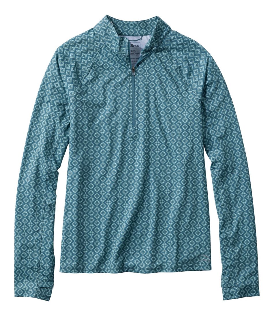 Women's Access Trail Pullover, Long-Sleeve Quarter-Zip Print L.L.Bean Everyday