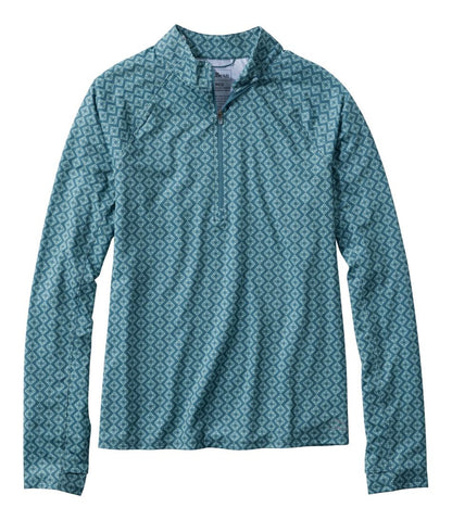 Women's Access Trail Pullover, Long-Sleeve Quarter-Zip Print L.L.Bean Everyday