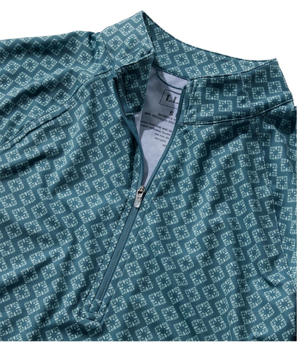 Women's Access Trail Pullover, Long-Sleeve Quarter-Zip Print L.L.Bean Everyday