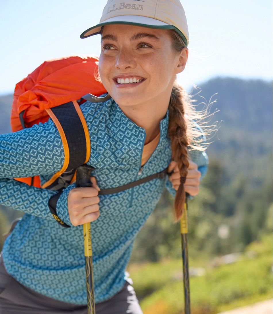 Women's Access Trail Pullover, Long-Sleeve Quarter-Zip Print L.L.Bean Everyday