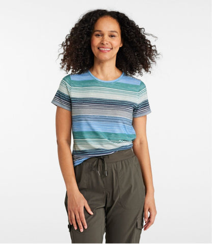 Women's Everyday SunSmart® Tee, Short-Sleeve Stripe L.L.Bean Value