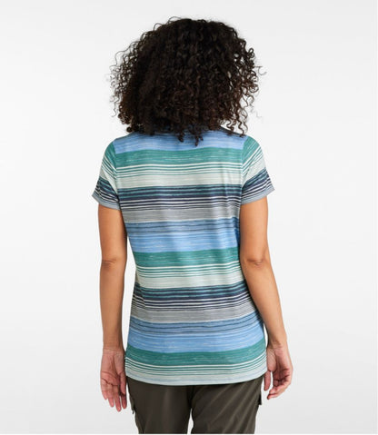 Women's Everyday SunSmart® Tee, Short-Sleeve Stripe L.L.Bean Value