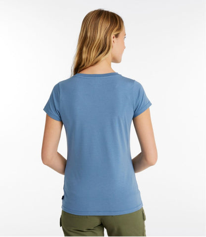 Women's Soft Stretch Supima-Blend Tee, Short-Sleeve V-Neck L.L.Bean Featured