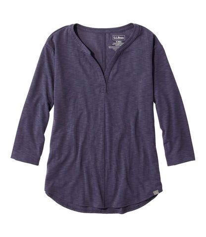 Women's Streamside Tee, Three-Quarter-Sleeve Splitneck L.L.Bean Trending