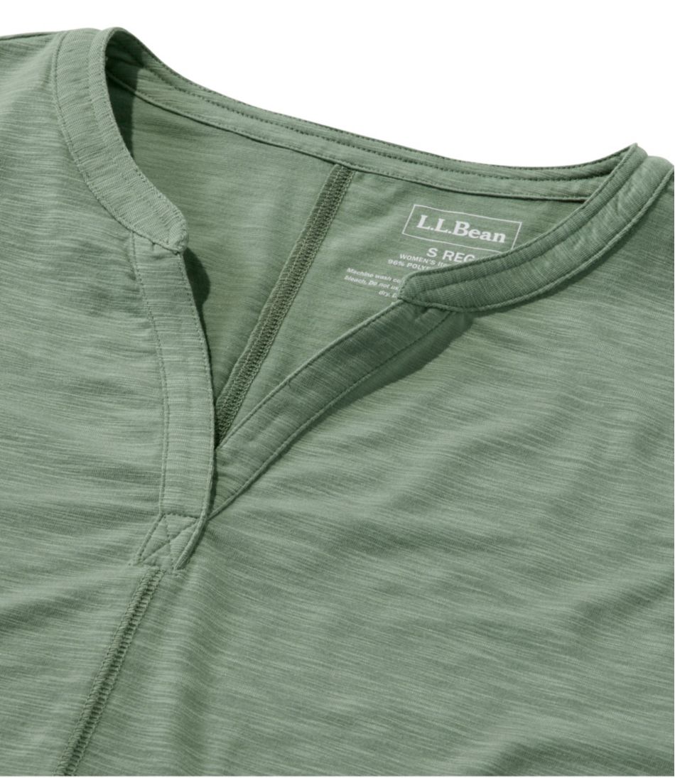 Women's Streamside Tee, Three-Quarter-Sleeve Splitneck L.L.Bean Trending