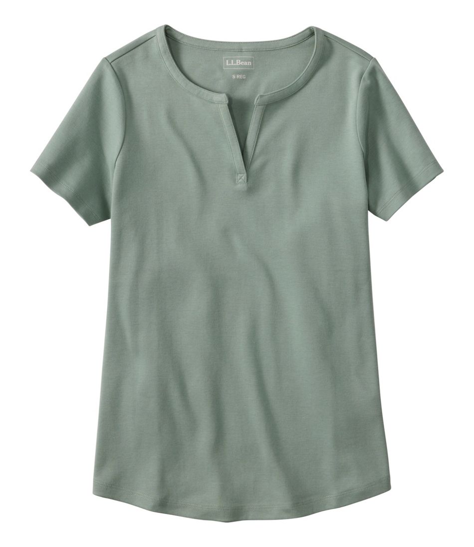 Women's L.L.Bean Tee, Short-Sleeve Notch-Neck L.L.Bean Recommended