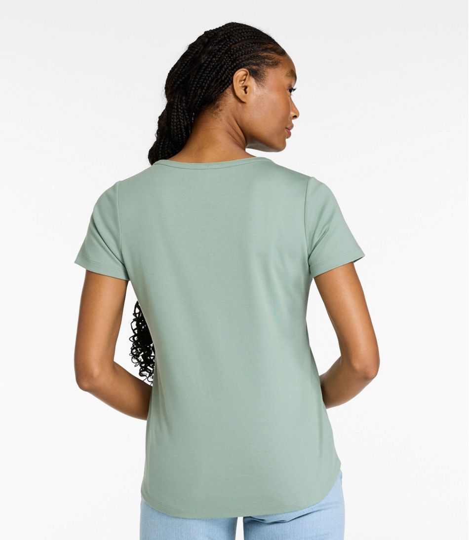 Women's L.L.Bean Tee, Short-Sleeve Notch-Neck L.L.Bean Recommended